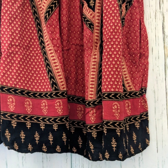 3/$20 Boho Print Keyhole Back A-Line Dress - Picture 2 of 7